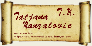Tatjana Manzalović vizit kartica